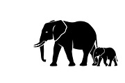 elephant family silhouette design, an Illustration by Amazin_art (Thumbnail 5 of 51)
