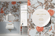 Orange Flowers and Birds Pattern, a Pattern Graphic by paper aesthetic (Thumbnail 3 of 9)