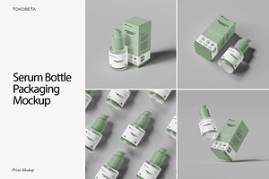 Serum Bottle Packaging Mockup