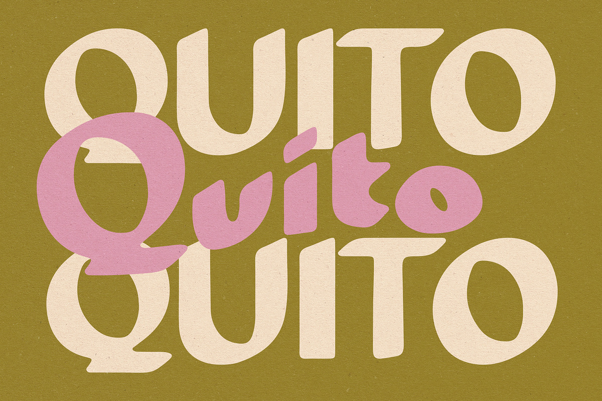 Quito Typeface, a Sans Serif Font by Bone Idle Goods (Photo 1 of 3)