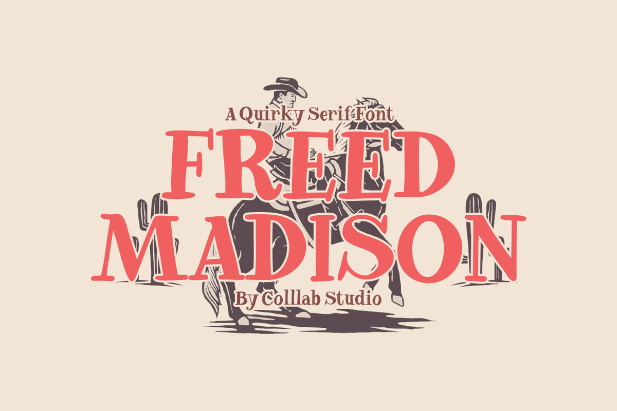 Freed Madison | A Quirky Serif Font, a Serif Font by Colllab Studio (Photo 1 of 12)