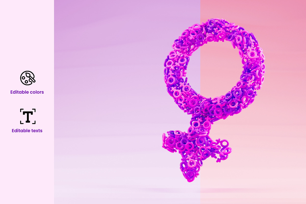 March 8 Women's Day Banner, a Background Graphic by TandemStock (Photo 2 of 3)