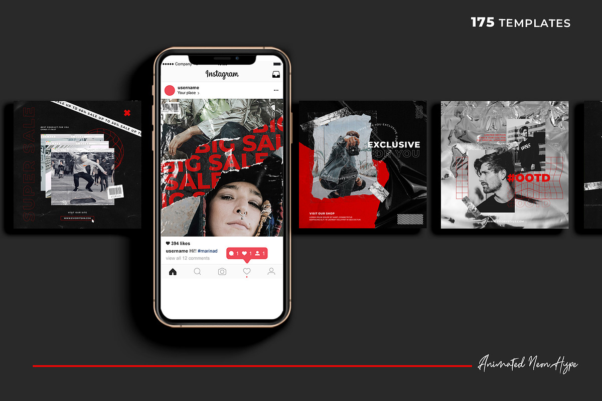 PS & CANVA Neon Hype - Social Media, a Social Media Template by Eviory (Photo 12 of 19)