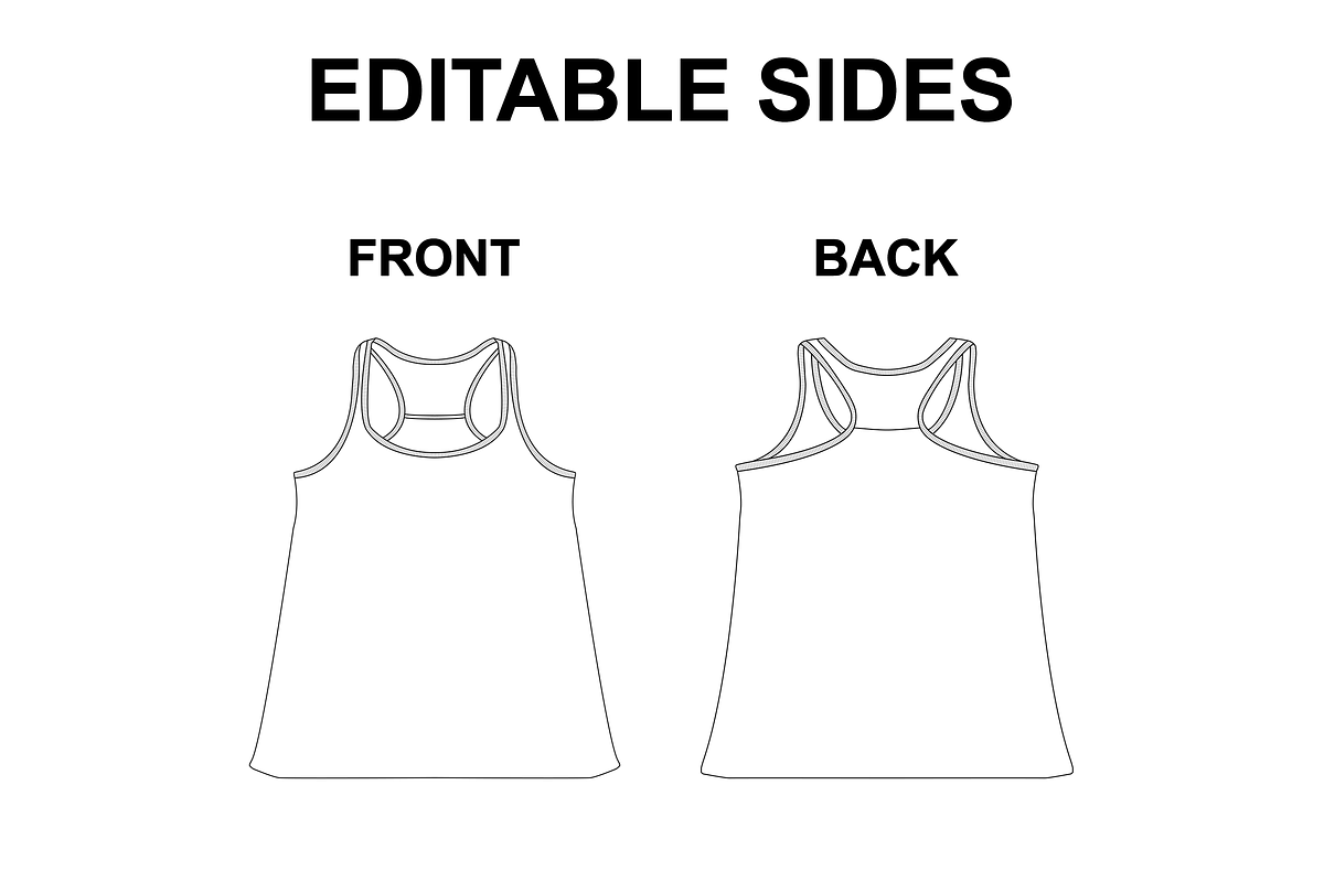 Woman Tank Top Tshirt Vector Mockup, a Shirt Mockup by Infinity Mockups (Photo 2 of 8)