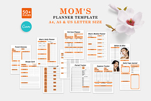 MOM'S Planner Bundle Template