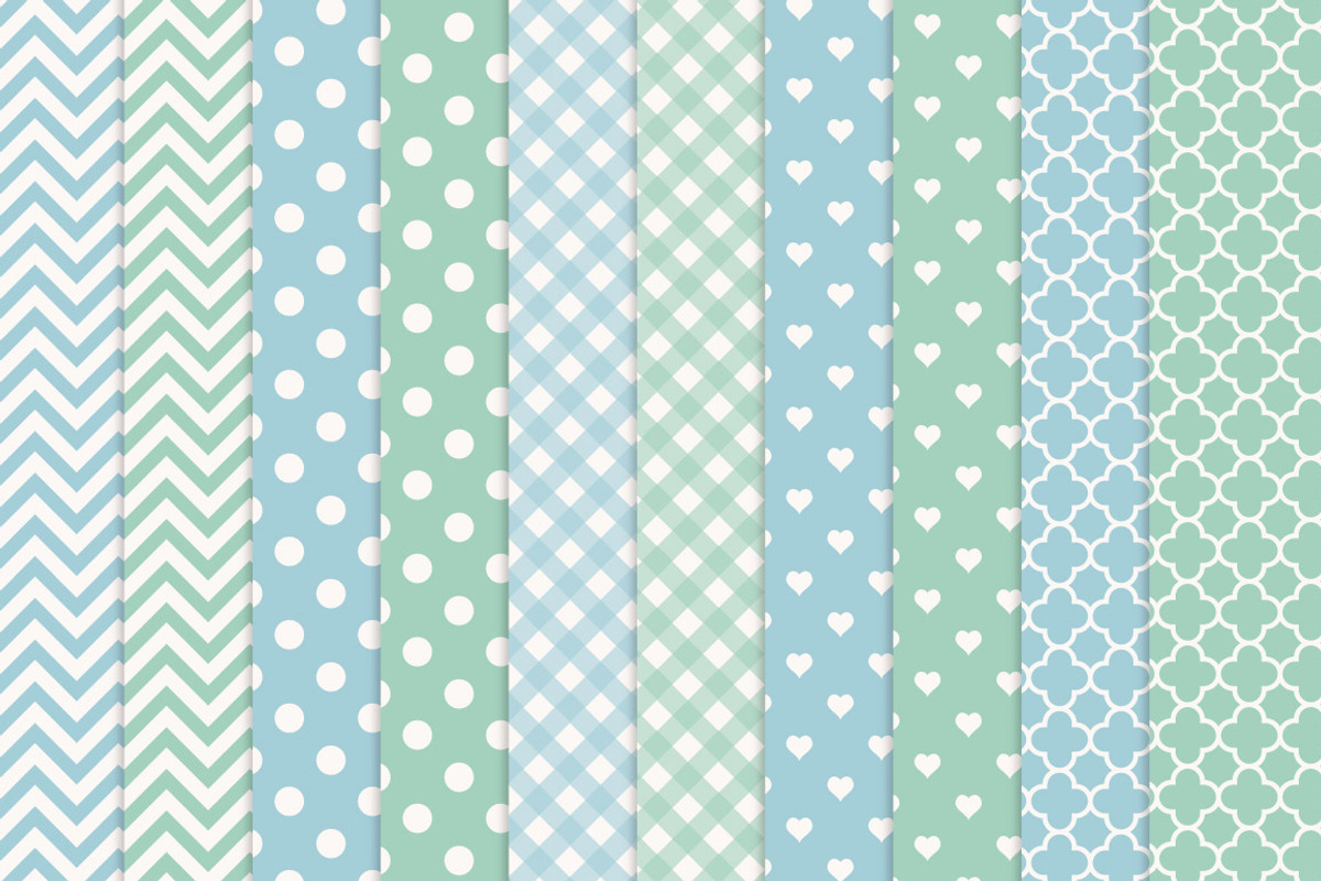 Blue Mint Owls and Patterns, an Animal Illustration by Amanda Ilkov (Photo 3 of 3)