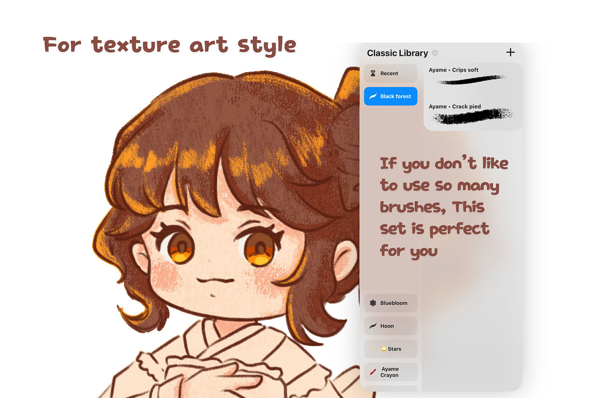 Procreate Mikan Soft Texture Brushes, a Brush Add-On by ProcreateiBox (Photo 6 of 6)