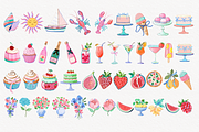 Watercolor Coquette Summer Clipart, an Illustration by TatiMockup (Thumbnail 4 of 6)