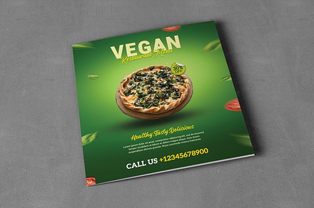 Square Trifold Food Menu Brochure