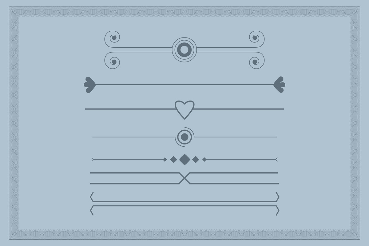 Decorative Floral dividers frames, a Decorative Illustration by Photoshop Action (Photo 2 of 6)