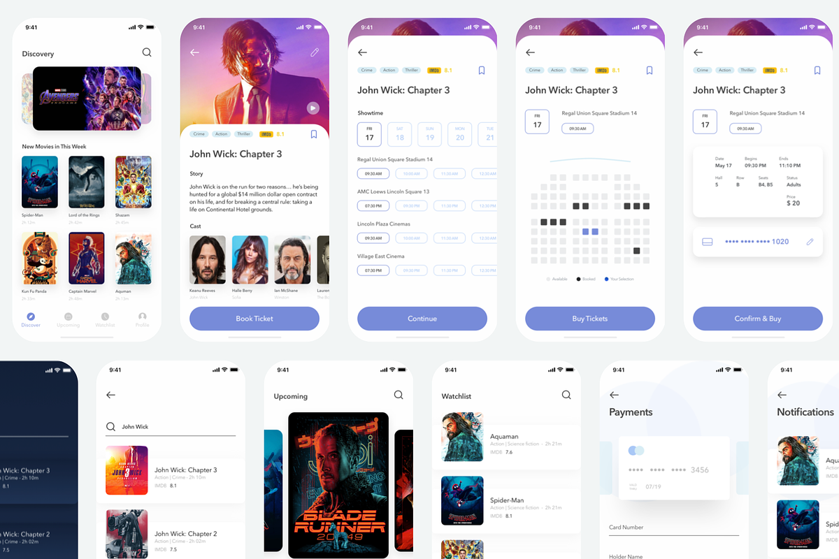CineBox Movie App UI UX Kit, an UI Kit Template by Onur Kuru