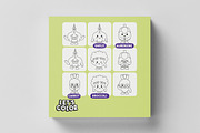 Kawaii Veggies Coloring Book 01, an Education Illustration by MEDZ (Thumbnail 2 of 3)