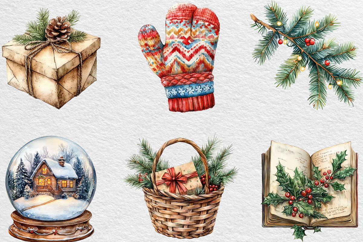 Cozy Christmas Vibes Clipart Bundle, an Illustration by Black Bird Studio (Photo 3 of 6)