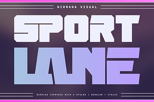 Sport Lane - Racing Logo Font, a Sans Serif Font by Nirmana Visual