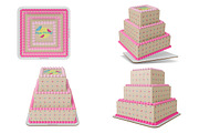 Tiered cake Mockup set. PSD mockup., a Product Mockup by NatalyaZelenova (Thumbnail 5 of 6)