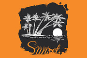 Palm Trees Drawings in Grunge Stylle, a Texture Illustration by Adiemus (Thumbnail 5 of 7)
