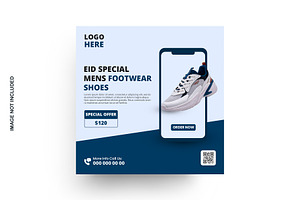 Mens footwear shoes sale poster, a Social Media Template by graphics city