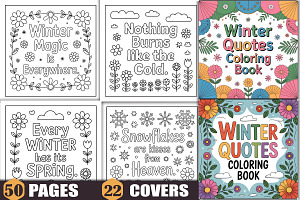 Winter Quotes Coloring Book
