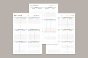 Meal Planning Pages Set V-17