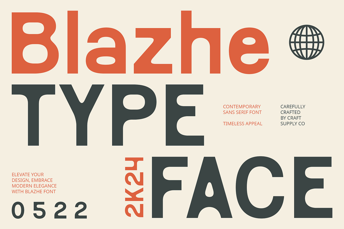 Blazhe – Contemporary Font, a Sans Serif Font by Craft Supply Co. (Photo 1 of 8)