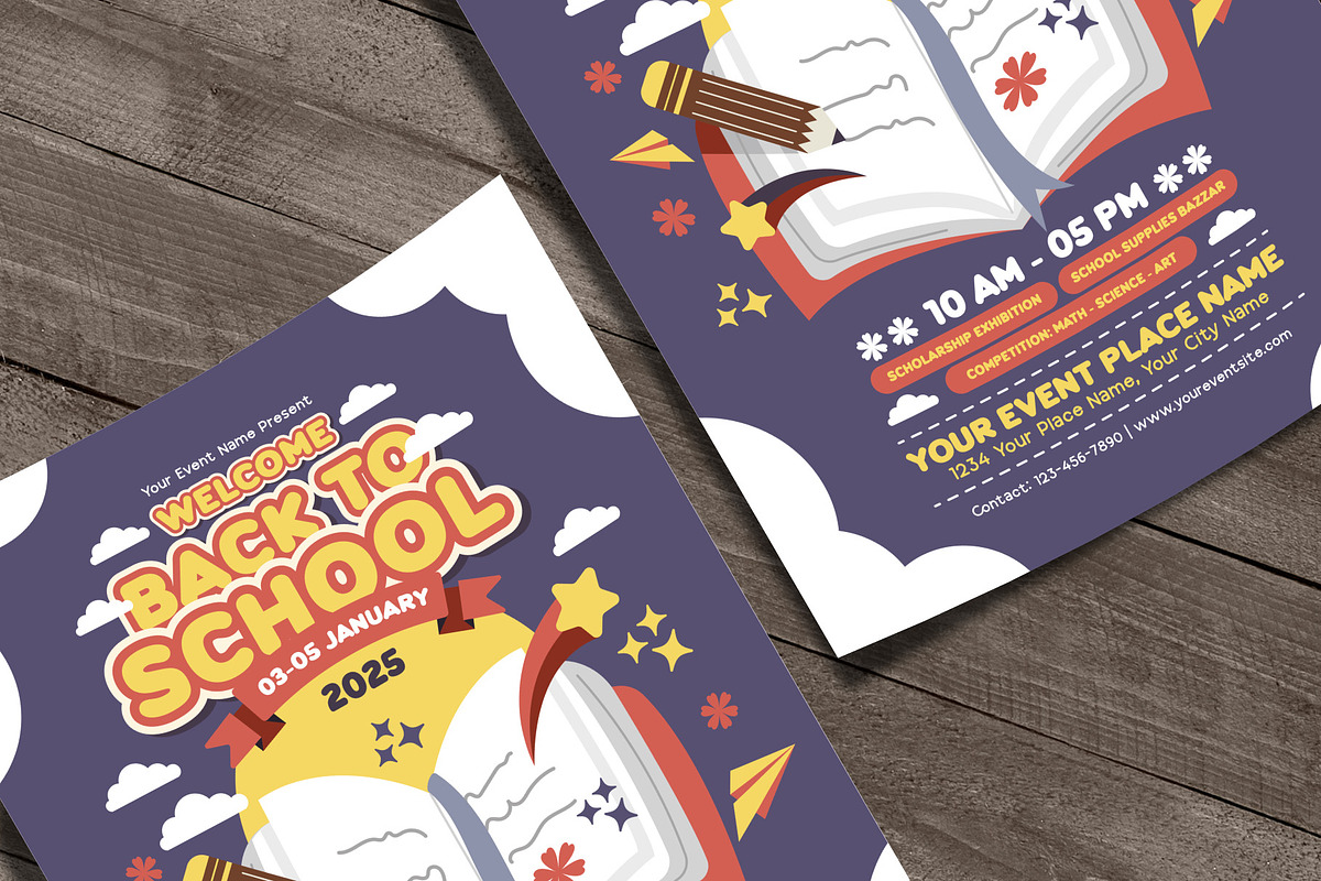 Welcome Back to School Flyer, a Flyer Template by Huge Dream Studio (Photo 2 of 5)