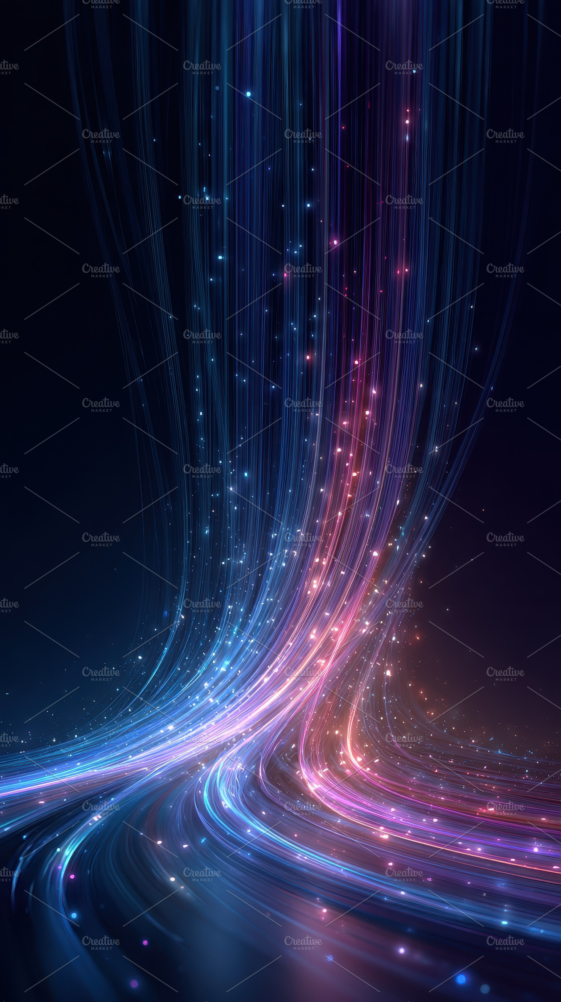 Abstract glowing lines swirling ligh, a Photo by Pixeness Studio