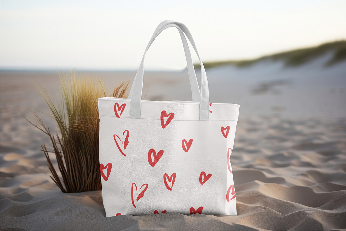 Sketched Red Hearts, a Wallpaper Graphic by MalyskaStudio (Photo 5 of 6)