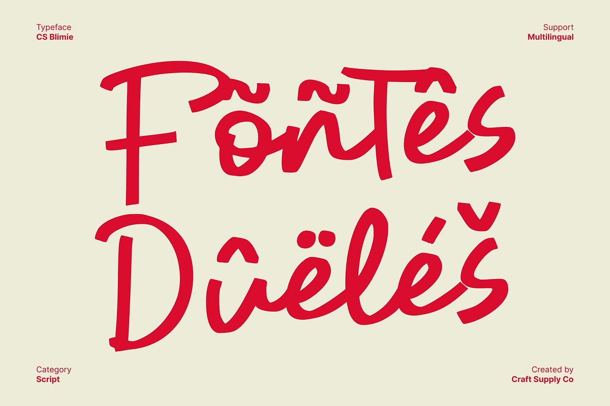 CS Blimie – Handwritten Script Font, a Script Font by Craft Supply Co. (Photo 4 of 8)