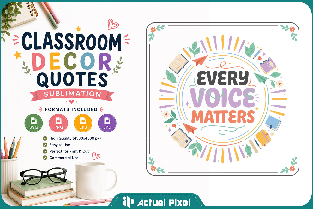 Classroom Decor Quotes Bundle, an Education Illustration by Actual Pixel (Photo 2 of 13)