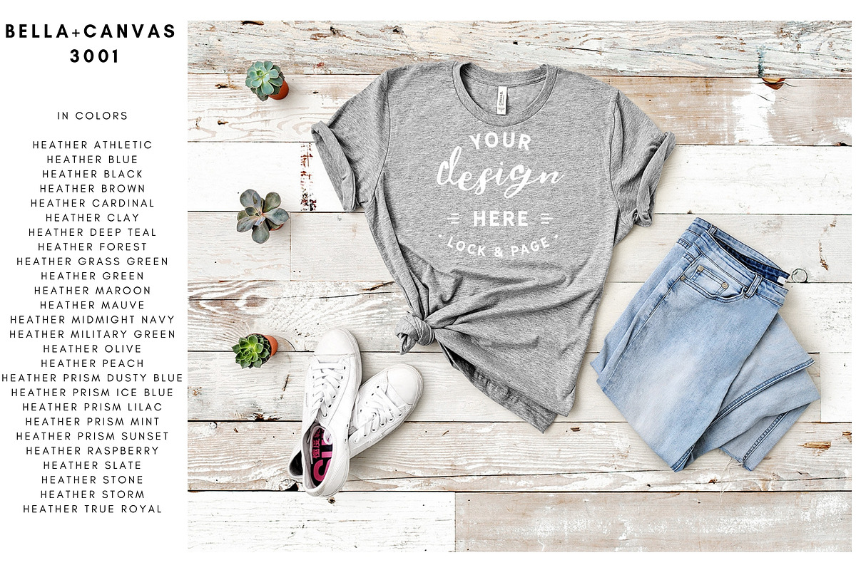 Mockup Bundle Bella Canvas T-Shirt, a Household Mockup by lock and page (Photo 2 of 45)
