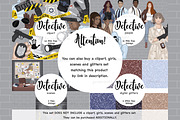 Detective Digital Paper, a Pattern Graphic by GlamArtZhanna (Thumbnail 4 of 4)