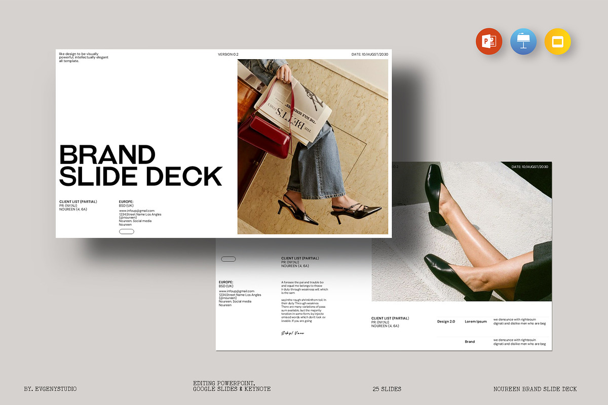 Noureen Slide Deck Presentation, a Presentation Template by evgenystudio (Photo 1 of 10)