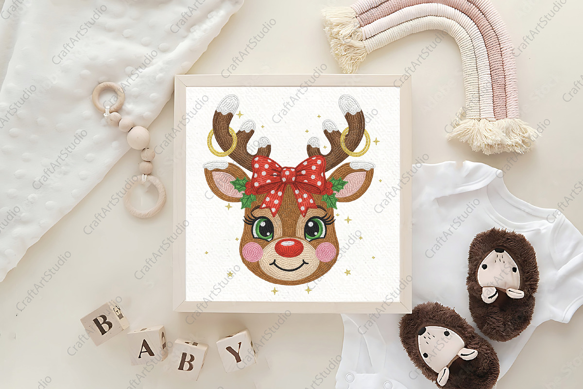 Christmas Reindeer Plaid Deer PNG, an Illustration by CraftArtStudio (Photo 4 of 4)