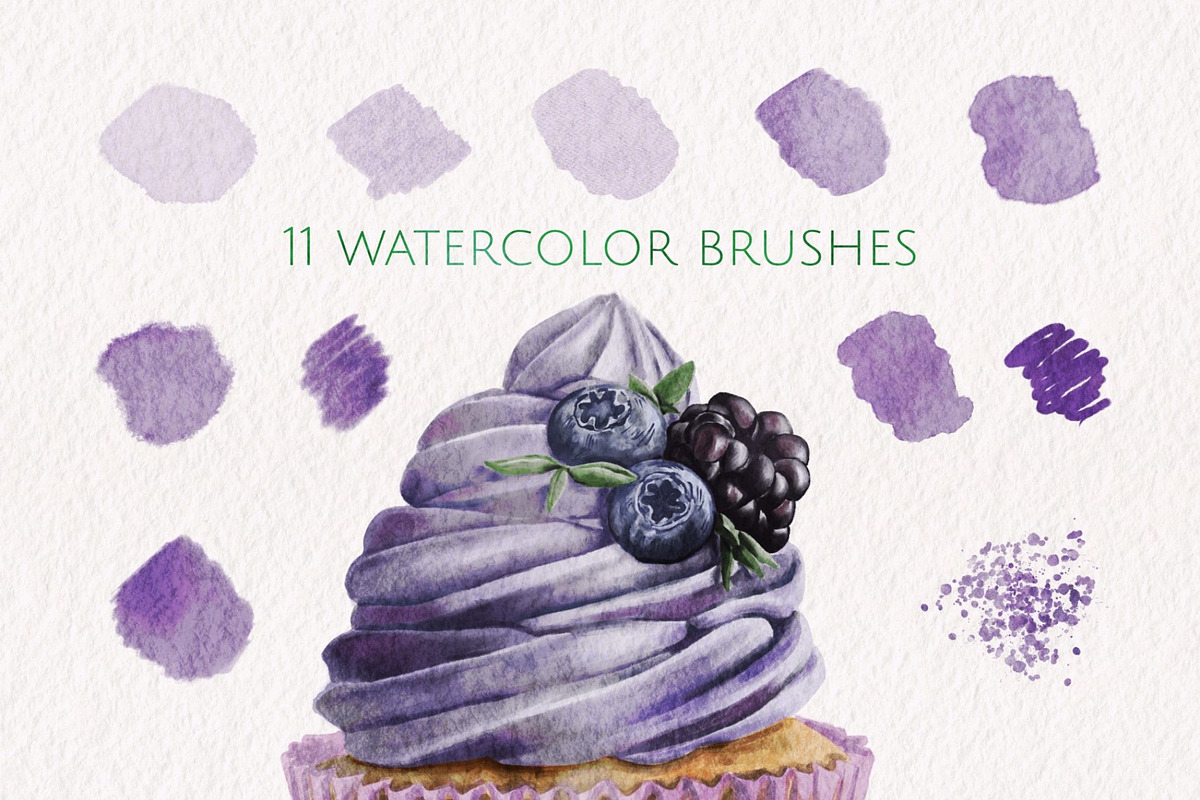 Watercolor Procreate brushes, a Brush Add-On by Marge Art (Photo 3 of 5)
