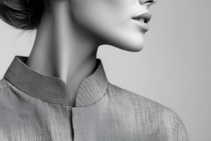 Elegant black and white close up of, a Beauty & Fashion Photo by MistyDay