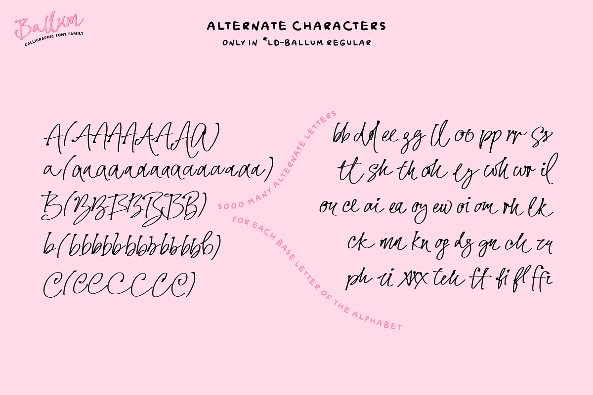 BALLUM. OTF 3D script color font., a Symbol Font by Luxfont (Photo 7 of 14)