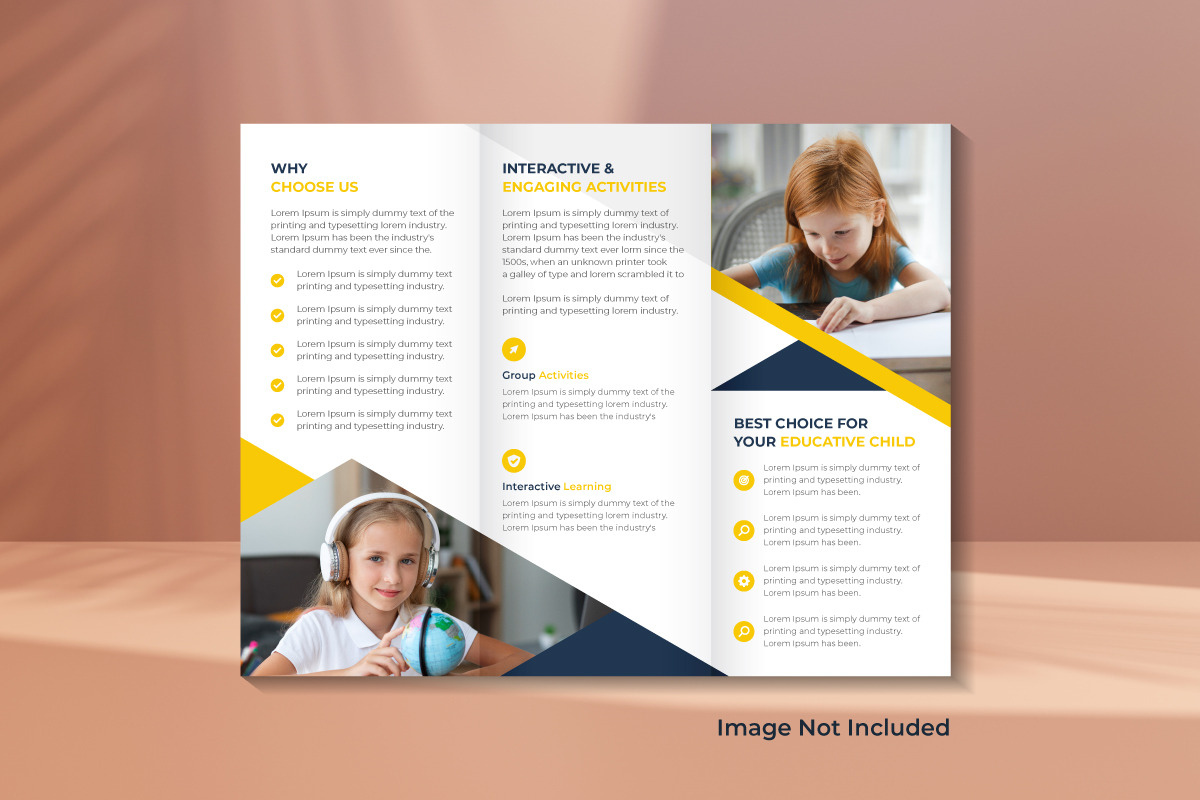 School Education Trifold Brochure, a Brochure Template by Limino™ Studio (Photo 2 of 2)