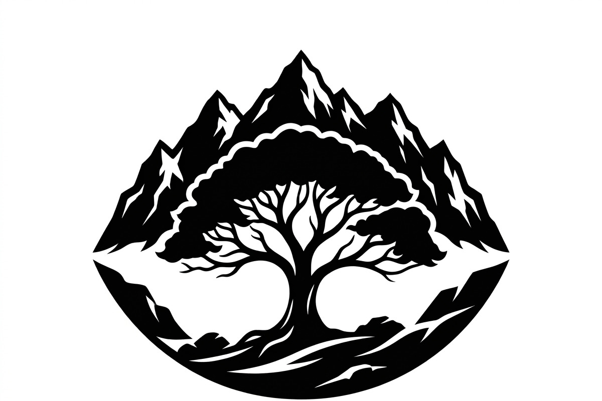 50 Sacred Mountain Tree Silhouette, an Empty State Illustration by Amazin_art (Photo 15 of 37)
