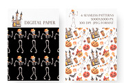 Halloween watercolor set. Pumpkins., a Seasonal Illustration by SabinaWatercolorArt (Thumbnail 6 of 14)