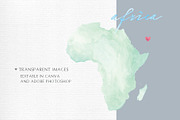 Watercolor Map of Africa, a Graphic by Beloved Paper (Thumbnail 5 of 6)