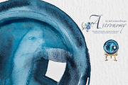 Watercolor Astronomy Clipart Set, a Person Illustration by ArtCreationsDesign (Thumbnail 9 of 9)