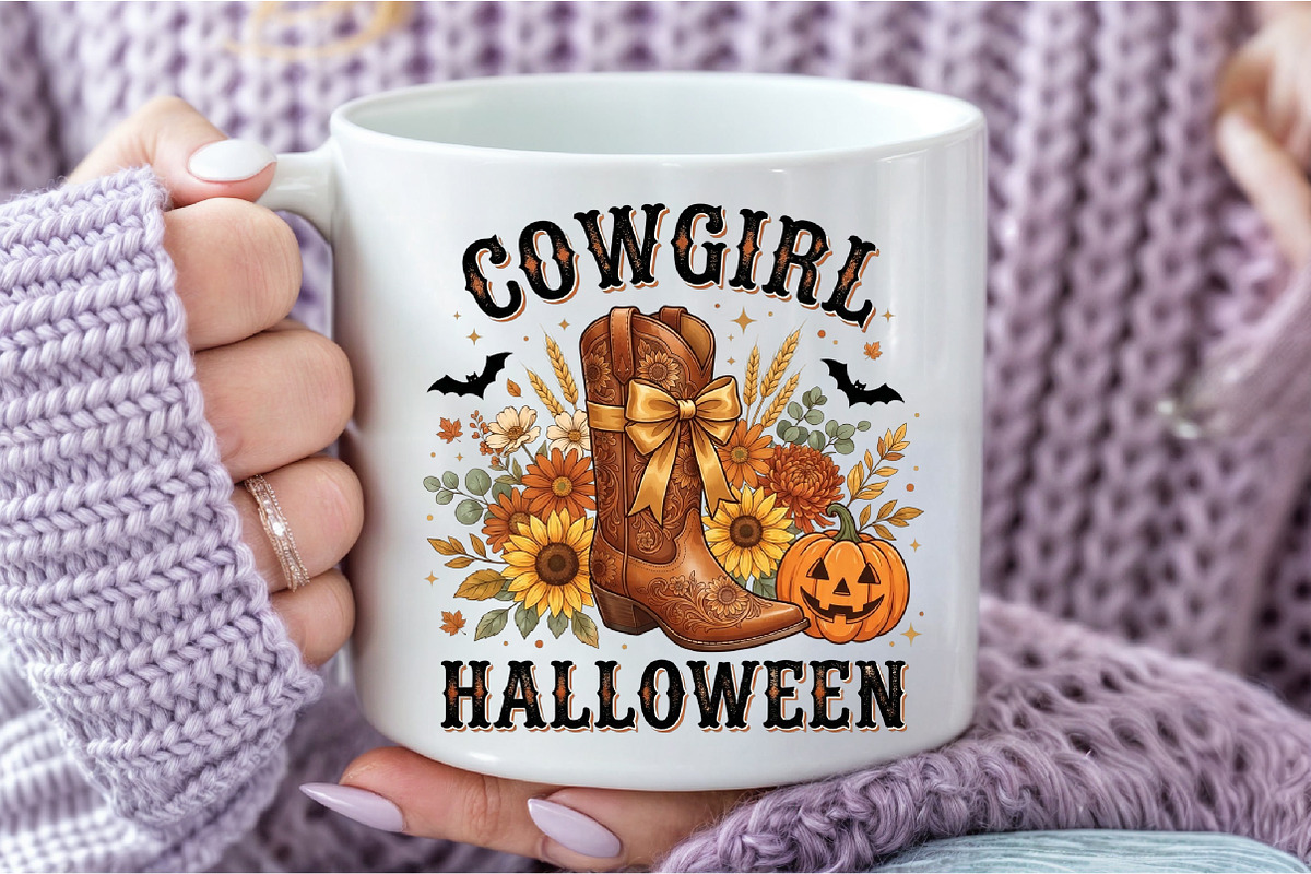 Retro Cowgirl Halloween Png, a Seasonal Illustration by DreamCafeArt (Photo 7 of 7)