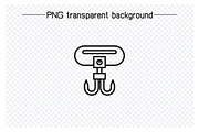 Winch Crane Hook Icons, an Outline Icon by Designfour (Thumbnail 6 of 7)