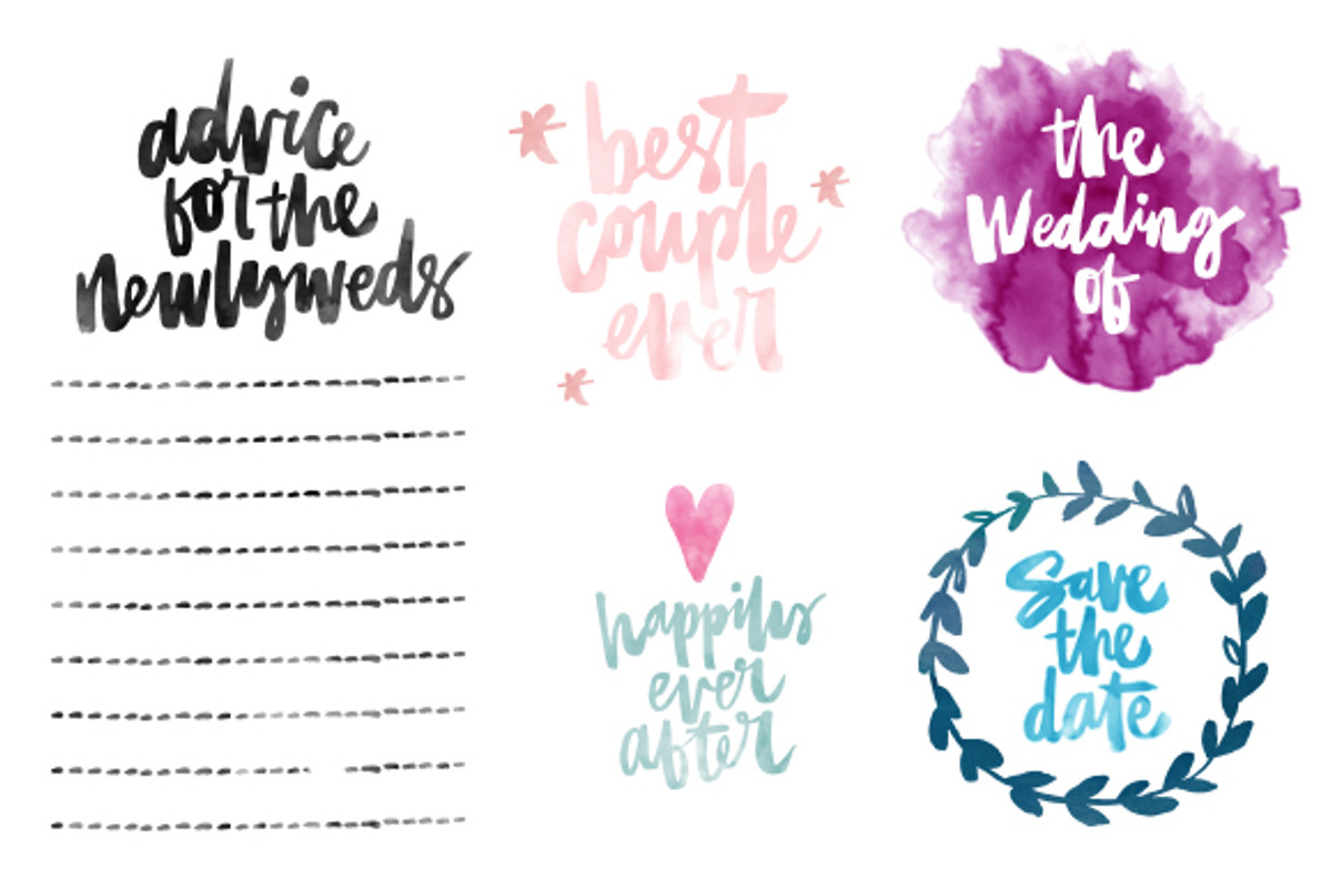 Hand Lettered Wedding Collection, an Illustration by hellopop design (Photo 2 of 4)