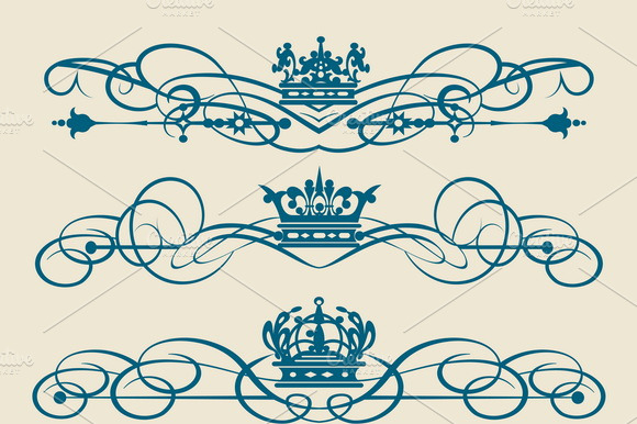 Set Of Vintage Elements Retro Style