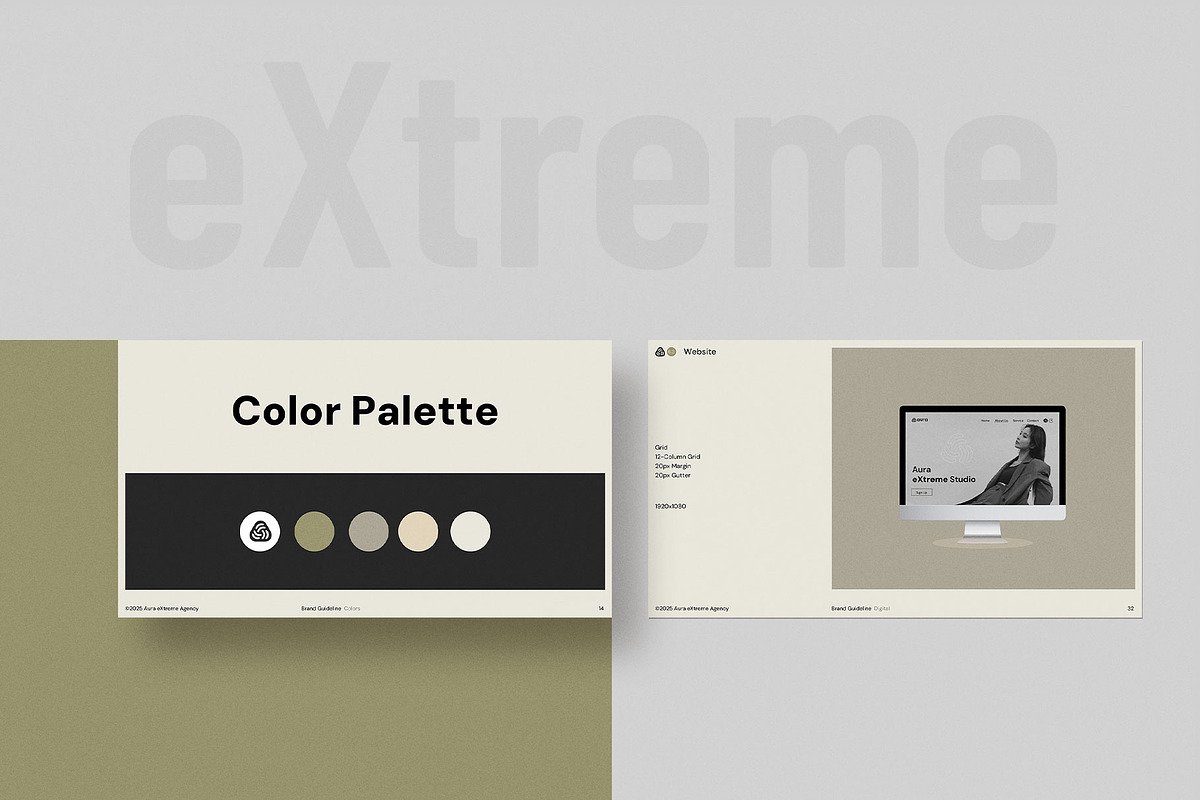 AURA-Brand Guideline Presentation, a Presentation Template by KreateTribe (Photo 9 of 11)