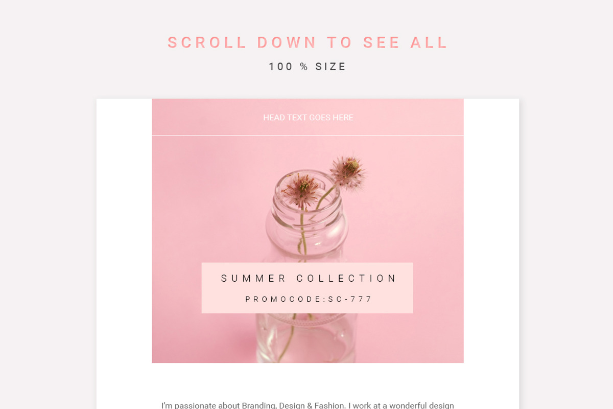 Pink E-newsletter Pack, an Email Template by Swiss_cube (Photo 3 of 11)