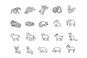 Line Animals Icons, an Animal Illustration by Tettygreen (Thumbnail 2 of 3)