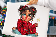 Quirky Girl New Year 2026 Clipart, an Illustration by SinaCreation (Thumbnail 5 of 11)
