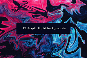 22 Acrylic Liquid Paint Textures